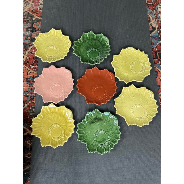 1940s Steubenville Woodfield Collection Leaf Plates-Set of 8 For Sale - Image 4 of 11