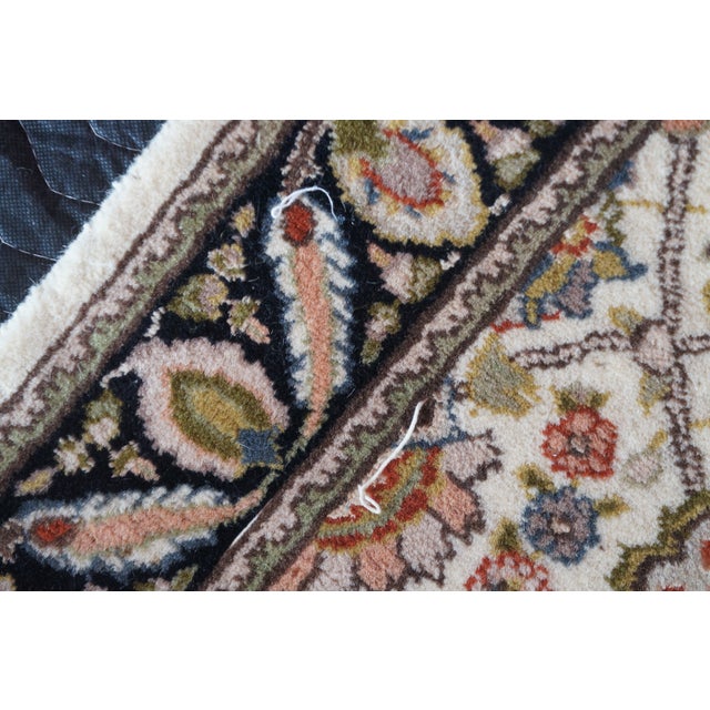 Vintage Wool Geometric Floral Palmette Medallion Area Rug Runner 2.5' X 8' For Sale - Image 9 of 12
