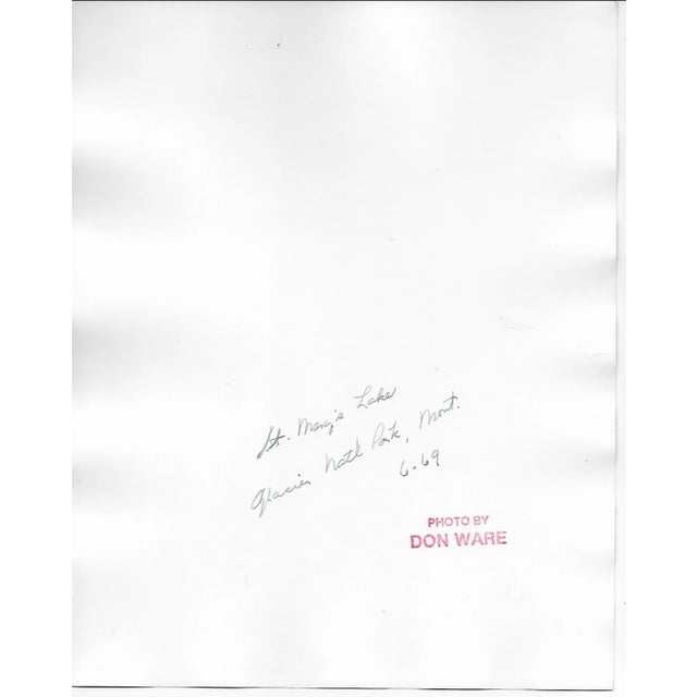 1969 black and white photograph by Los Angeles based photographer Don Ware (1921-2006) of the Rocky Mountains and St....