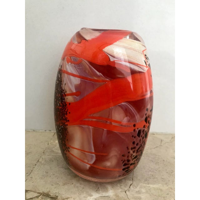 Vintage Art Deco Murano Vase, 1940s For Sale - Image 4 of 11