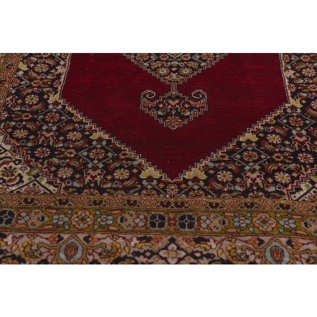 Mid 20th Century Vintage Persian Qum Rug, 03'01 X 04'09 For Sale - Image 5 of 10
