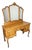 French Louis Style Oak Dressing Table with Mirror For Sale