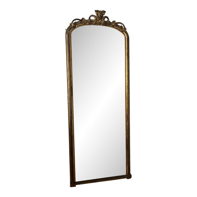 19th Century Tall French Gilt Mirror For Sale