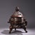Asian Copper & Silver Dragon Incense Burner, Coiled-Dragon Censer With Elephant Feet For Sale - Image 3 of 10