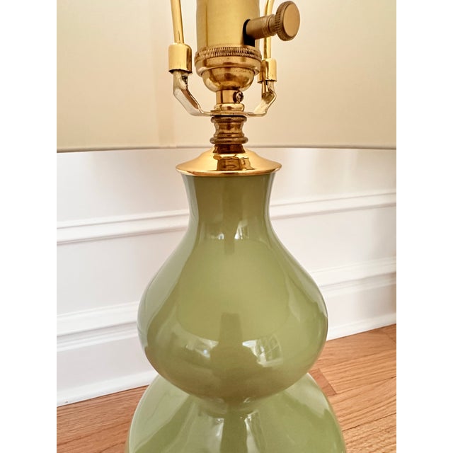 Paul Schneider Paul Schneider Ceramic Gourd Lamps—Hand Crafted & Signed (Pair) For Sale - Image 4 of 9