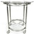 Vintage French Neoclassical Chrome Plated and Brass Drinks Trolley with Serving Tray, 1950s For Sale - Image 6 of 18