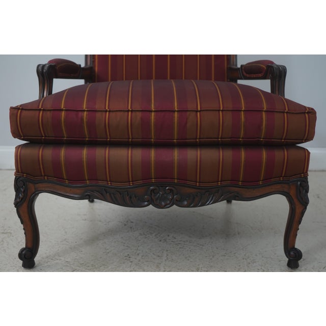 Textile Ej Victor French Louis XV Upholstered Bergere Chair For Sale - Image 7 of 18