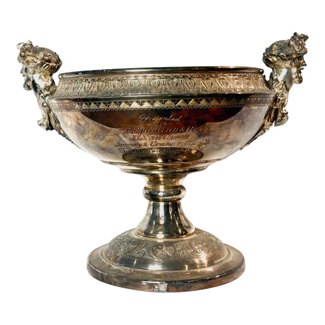 1888 Chicago Navy Regatta Silver Trophy— Iroquois Boat Club & a.g. Spalding History For Sale
