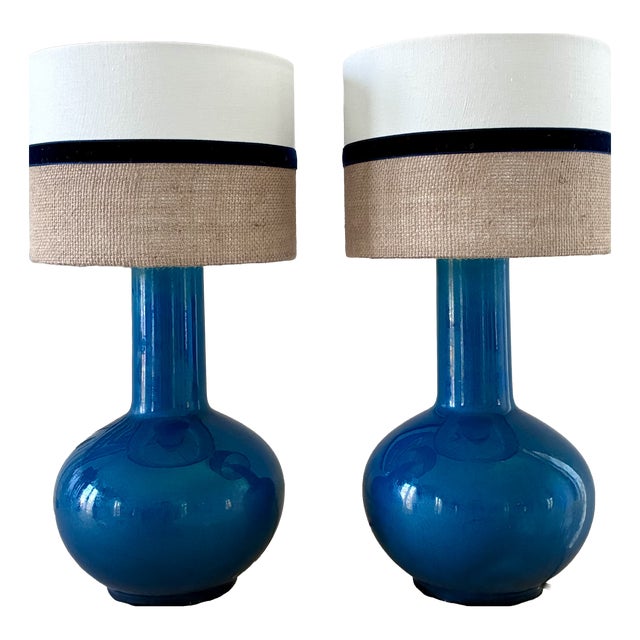 Ball Porcelain Lamps, 1970, Set of 2 For Sale