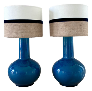Ball Porcelain Lamps, 1970, Set of 2