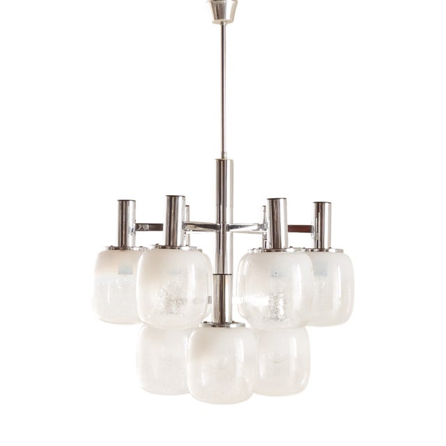 Vintage Murano Glass Chandelier by Targetti Sankey, 1970s For Sale