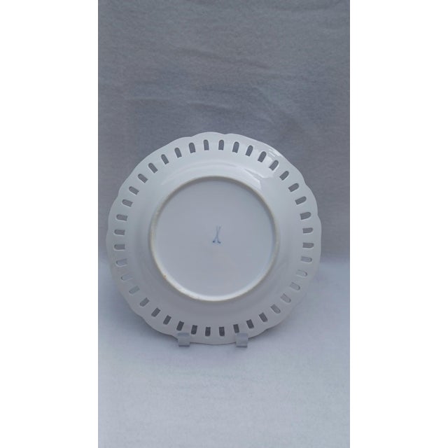 Antique Pierced Plate from Meissen, 1860 For Sale - Image 9 of 13
