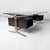 1970s Italian Modern Black Wood, Steel and Smoked Glass Desk from Formanova, 1970s For Sale - Image 5 of 18