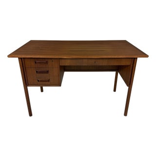 Teak Freestanding Desk by Gunnar Nielsen Tibergaard for Tibergaard, Denmark, 1960s For Sale
