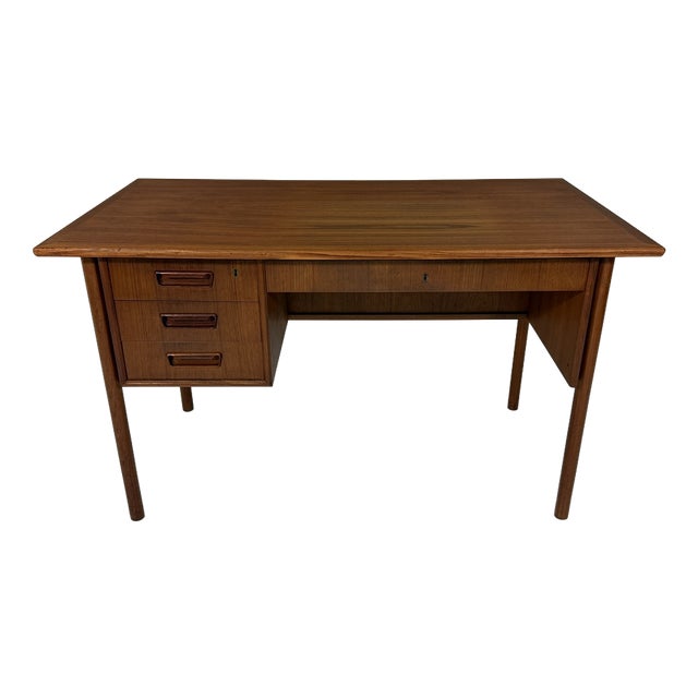 Teak Freestanding Desk by Gunnar Nielsen Tibergaard for Tibergaard, Denmark, 1960s For Sale