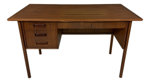 Teak Freestanding Desk by Gunnar Nielsen Tibergaard for Tibergaard, Denmark, 1960s