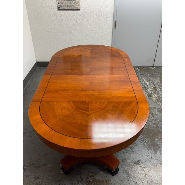 Wood Baker Furniture Vintage Palladian Pedestal Dining Table, 46 Inches For Sale - Image 7 of 15