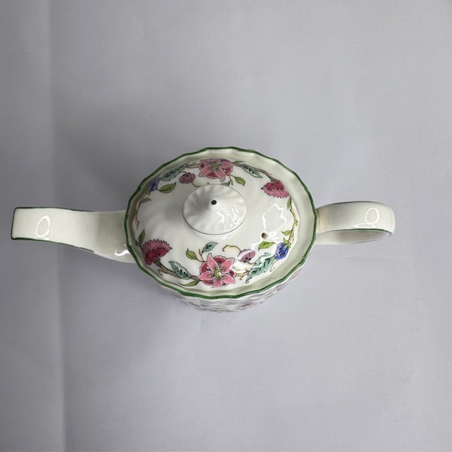 Vintage Minton Haddon Hall English Bone China Tea Set, 17 Pieces, Floral Chintz Pattern For Sale In Savannah - Image 6 of 15