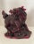 Vintage Chinese red Cinnabar Foo Dogs. Very intense foo dogs will add an interesting conversation piece to your home....