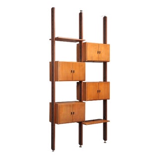 Mid-Century Floor-to-Ceiling Bookcase, 1960s For Sale