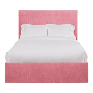 Hadley Queen Bedframe, Rose Linen For Sale