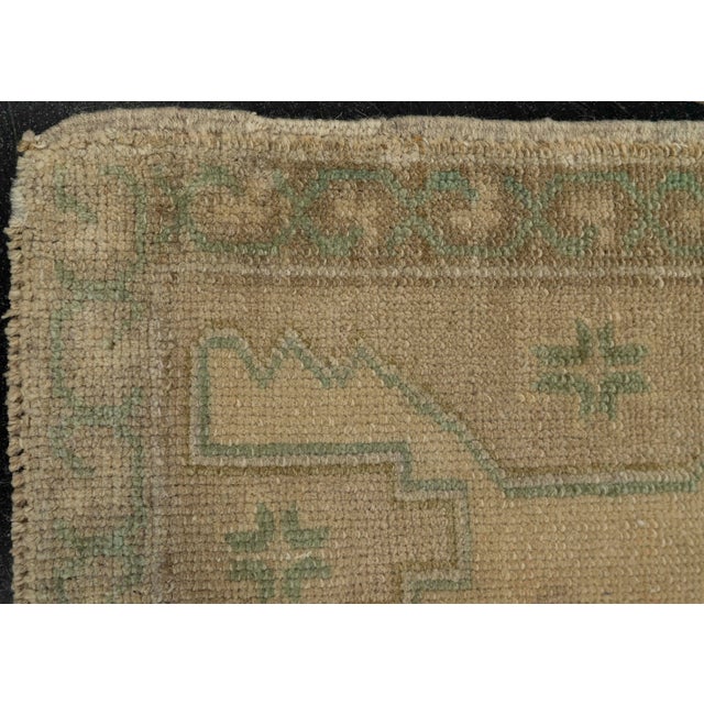 Early 21st Century Turkish Mini Rug Oriental Hand Knotted Vintage Rug 1'8" x 3'1" #21083 For Sale - Image 5 of 8