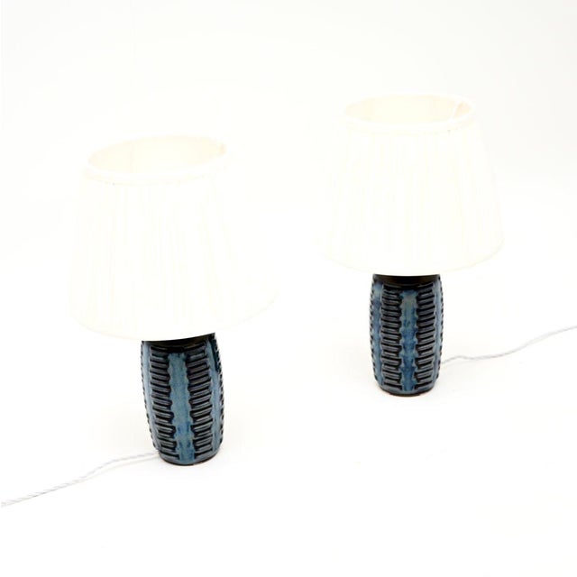 Einar Johansen Vintage Danish Ceramic Table Lamps by Einar Johansen for Soholm, 1960, Set of 2 For Sale - Image 4 of 11