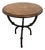 Baker Round Burl & Iron Occasional Side Table For Sale