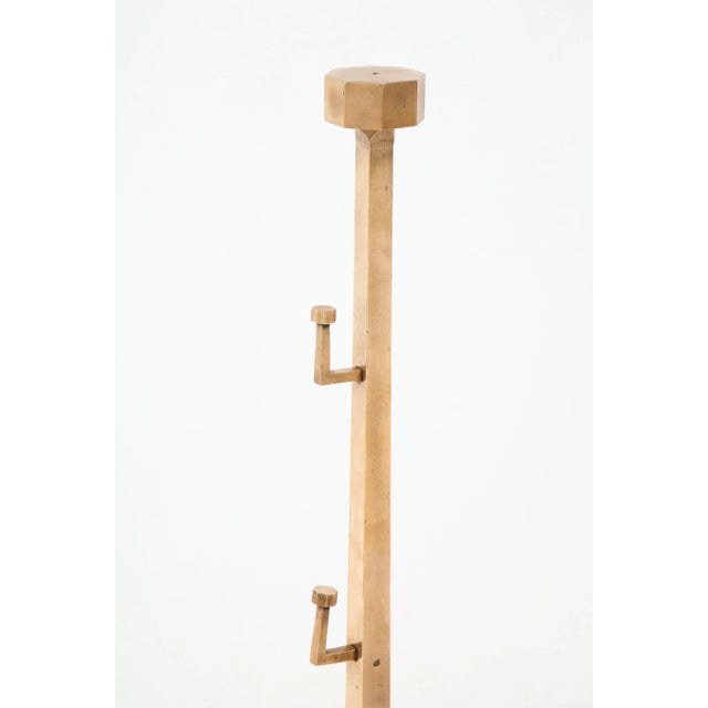 Art Deco 1940s Rose Brass Large Andirons - A Pair For Sale - Image 3 of 13