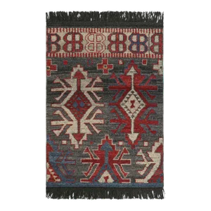 Rug & Kilim’s Caucasian Tribal Rug in Gray With Geometric Patterns