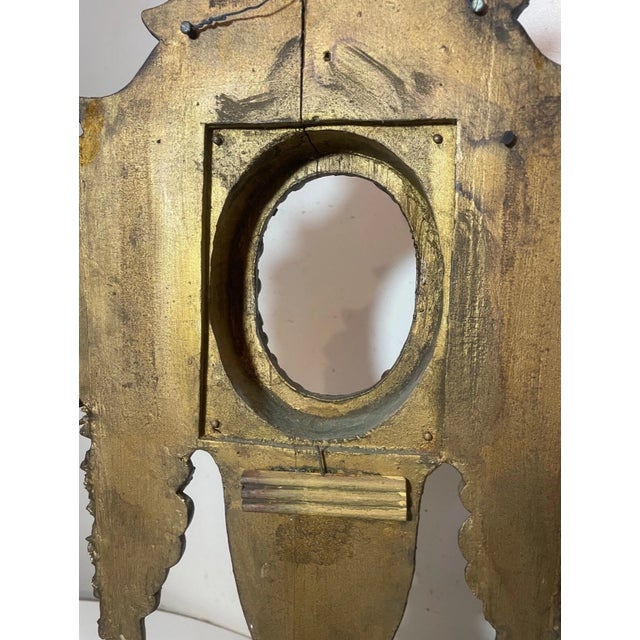 Large Antique 1600's Hand Carved Gilt-Wooden Religious Relic Stand Sculpture Art For Sale - Image 14 of 14