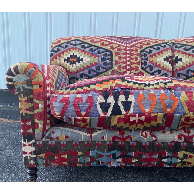 Smith Kilim Full Scroll Arm Sofa Chairish