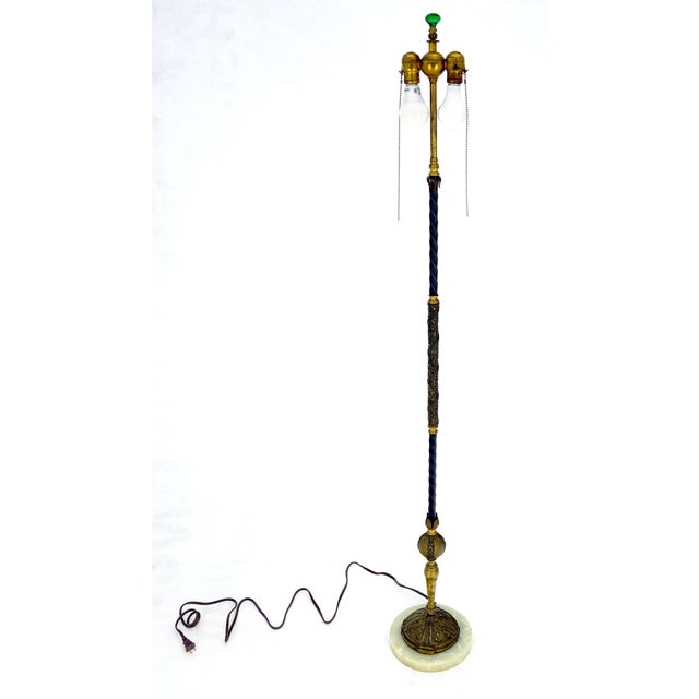 Very Fine Art Deco Style c1920s Onyx Base Floor Lamp For Sale - Image 18 of 18