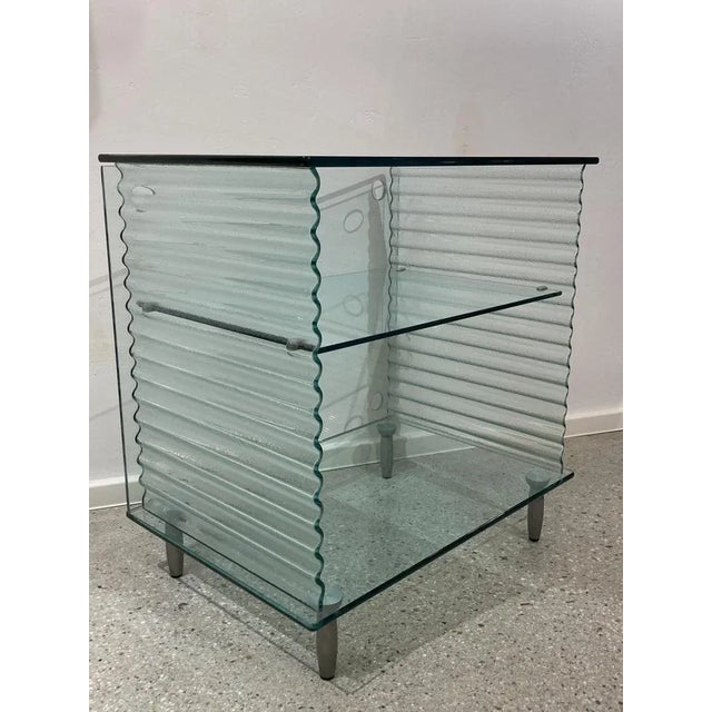 Onda Series Glass Media Cabinet by Ron Arad for Fiam, Italy, 1980s For Sale - Image 11 of 11