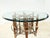Contemporary Vintage McGuire Organic Modern Bamboo Rattan Round Dining Table W Leather Straps For Sale - Image 3 of 16