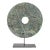 Chinese Circular Cut Jade Bi on Stand For Sale
