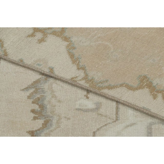 Textile Vintage Turkish Extra-Long Runner With Ornate Medallion Set in Beige - Rug & Kilim For Sale - Image 7 of 9
