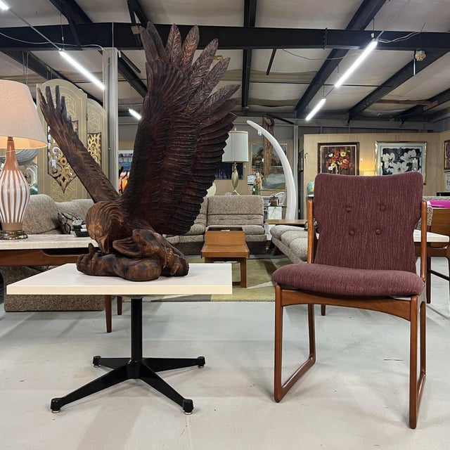 Monumental Hand-Carved Redwood Eagle With Serpent, American Folk Art, 1960's For Sale - Image 6 of 10