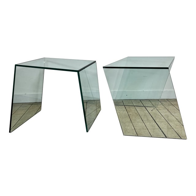 Vintage Van Beek Side Tables, 1980s, Set of 2 For Sale