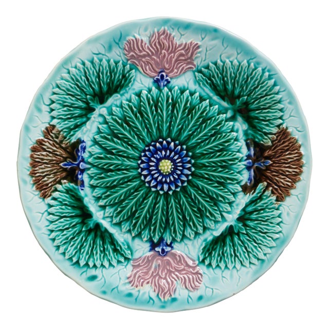 Majolica Antique Villeroy & Boch Plate For Sale