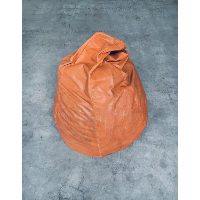 Vintage Leather Patchwork Bean Bag, Italy, 1970s For Sale - Image 4 of 15
