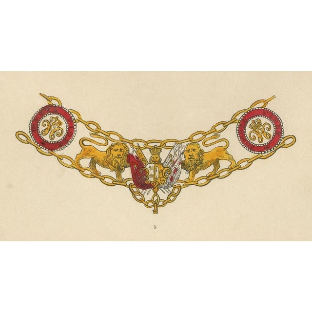 Plate XVII Orders of Brunswick and Order of Henry the Lion Insignia, 1844 For Sale - Image 6 of 9