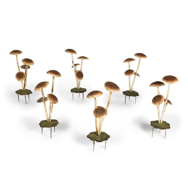 Painted French Tole Mushroom Decoration For Sale - Image 10 of 11