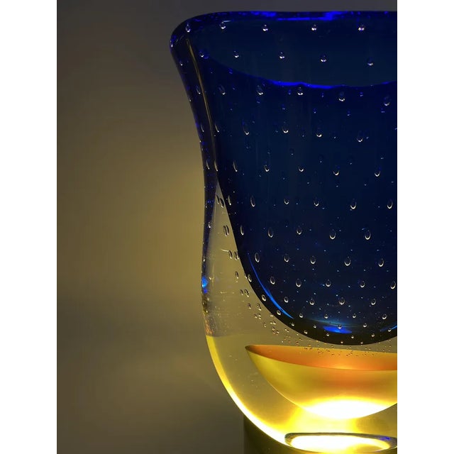 Gran Sommerso Artistic Vase in Murano Blown Glass by 1295 Murano For Sale - Image 6 of 8