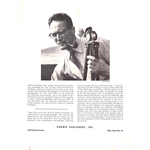 "The Face of New York the City as It Was and as It Is" 1954 Feininger, Andreas [Photographs By] For Sale - Image 10 of 12
