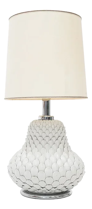 White Ceramic Artichoke Table Lamp, 1970s