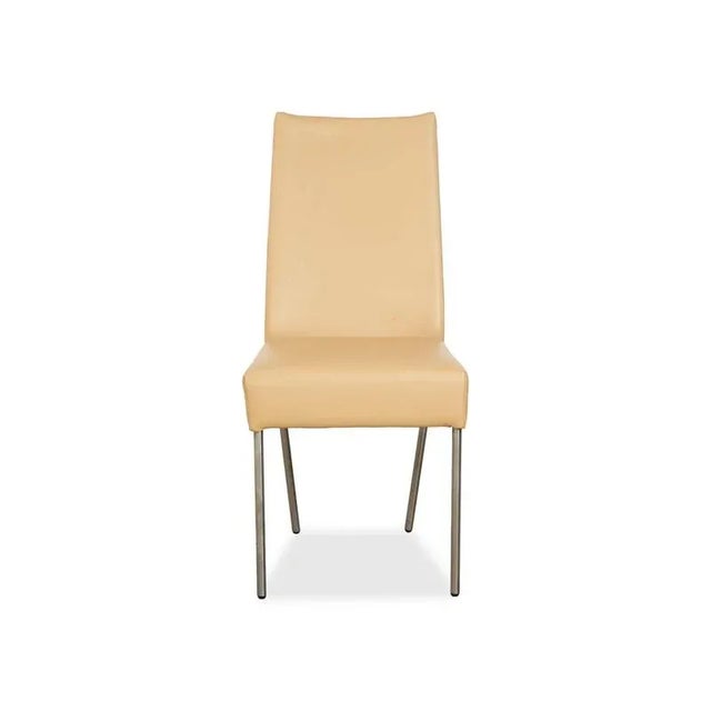 Beige Leather Dining Chairs from Bert Plantagie, Set of 4 For Sale - Image 10 of 11