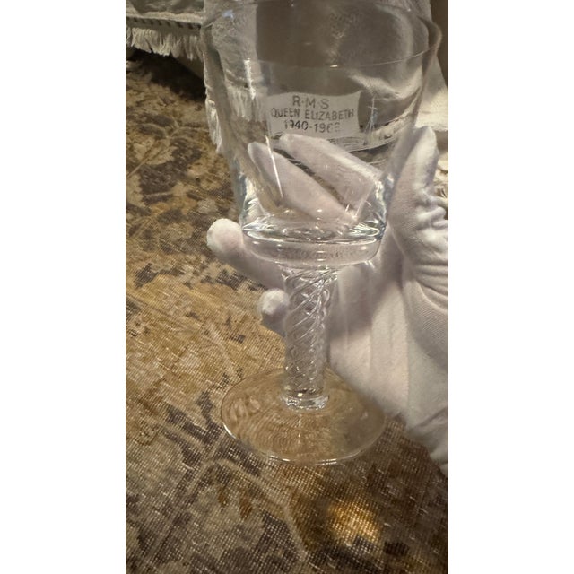 Vintage Limited Edition RMS Queen Elizabeth Commemorative Goblets - Set of 6 For Sale - Image 4 of 8