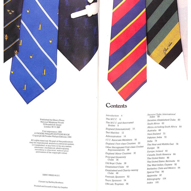 "Cricket Ties an International Guide for Cricket Lovers" 1984 Lewis, Vic For Sale - Image 12 of 12