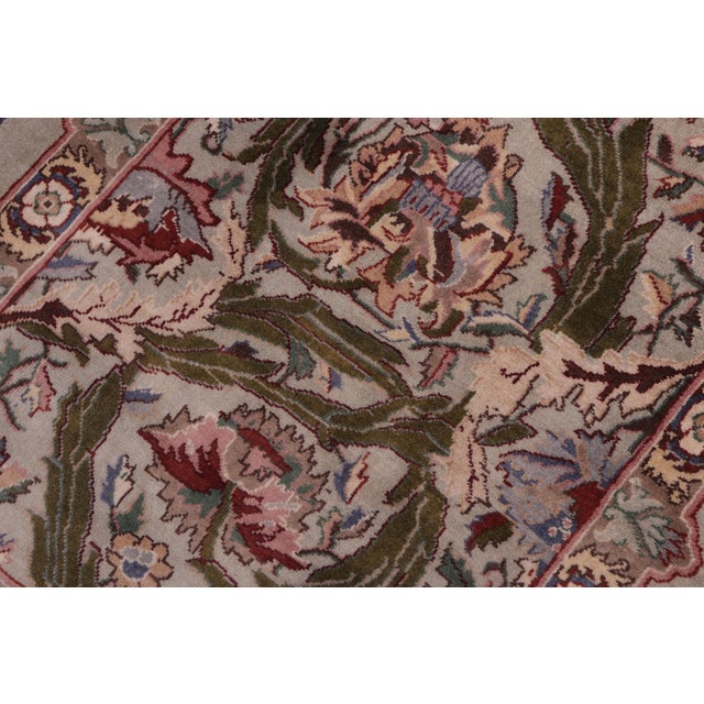 1990s Floral 1990's Pak-Persian Green/Green Wool Rug - 2'0'' X 4'3'' For Sale - Image 5 of 9